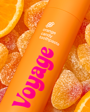 Voyage Zahnpasta mit Orange-Bonbon-Geschmack 